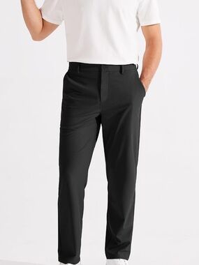 Libin Men’s Golf Performance Black Stretch Pants Menswear Athletic Casual Chinos